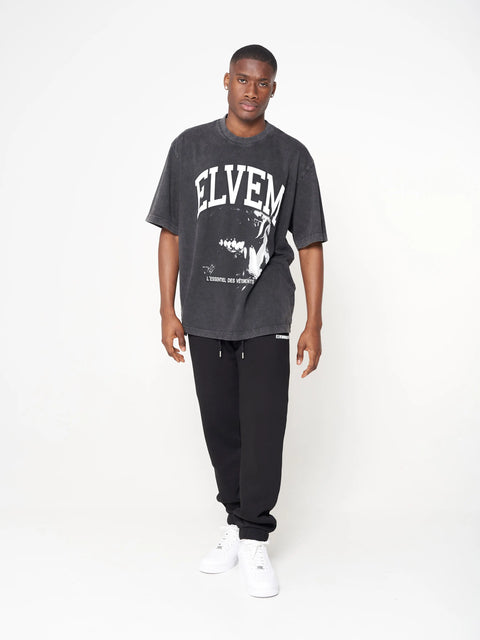 "Bite" Oversize T-Shirt - Washed Black ELVEM