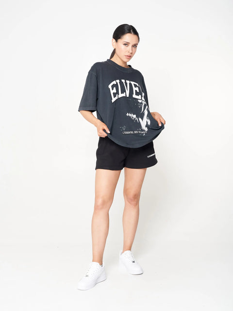 "Bite" Oversize T-Shirt - Washed Black ELVEM