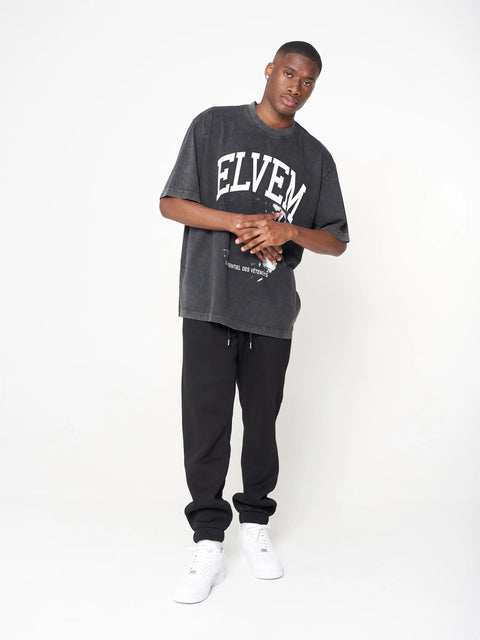 "Bite" Oversize T-Shirt - Washed Black ELVEM