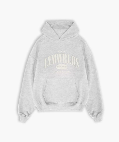 "Peach" Oversize Hoodie - Heather Grey ELVEM