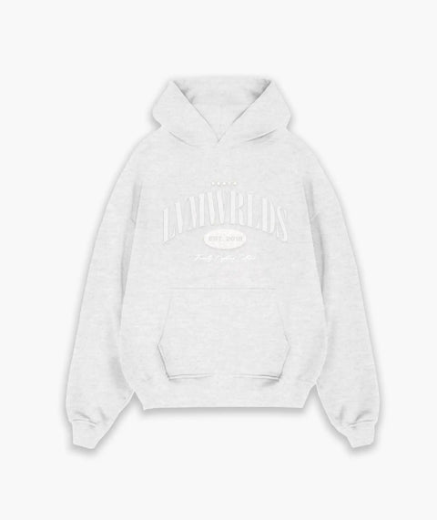 "Peach" Oversize Hoodie - White Grey ELVEM