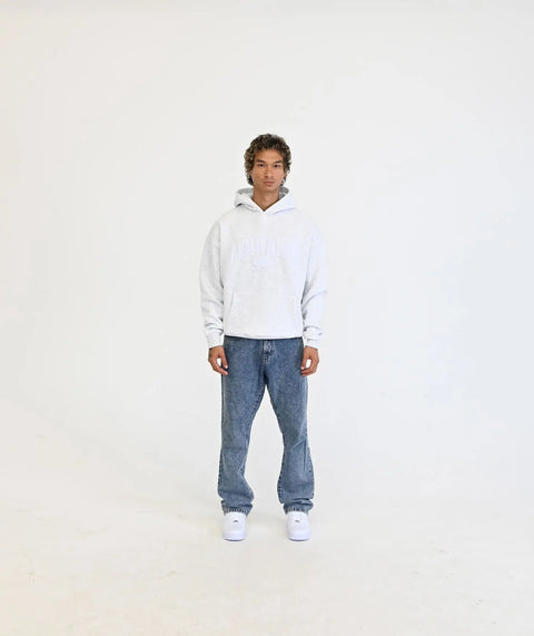 "Peach" Oversize Hoodie - White Grey ELVEM
