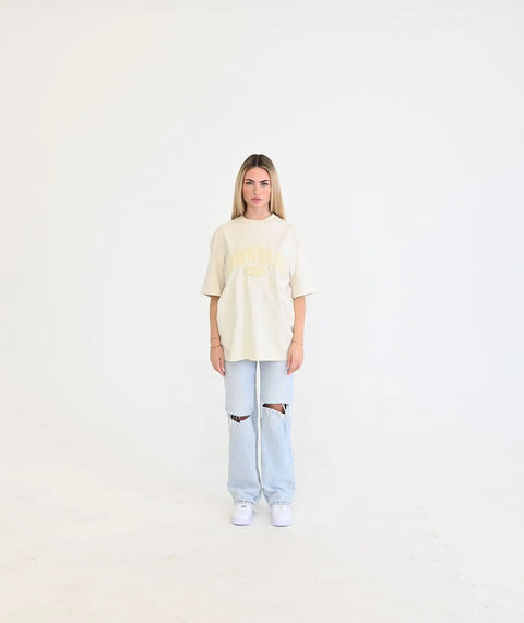 "Peach" Oversize T-Shirt - Creme ELVEM