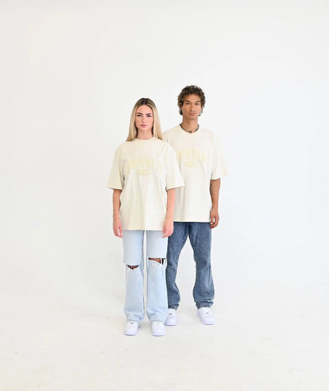"Peach" Oversize T-Shirt - Creme ELVEM
