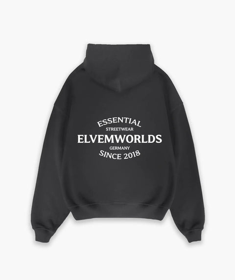 "Premier" Oversize Hoodie - Washed Black ELVEM