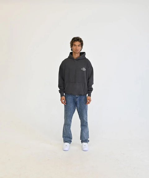 "Premier" Oversize Hoodie - Washed Black ELVEM