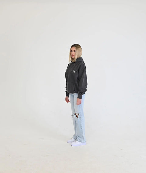 "Premier" Oversize Hoodie - Washed Black ELVEM