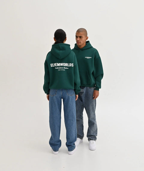 "Studio" Oversize Hoodie - Dark Green ELVEM