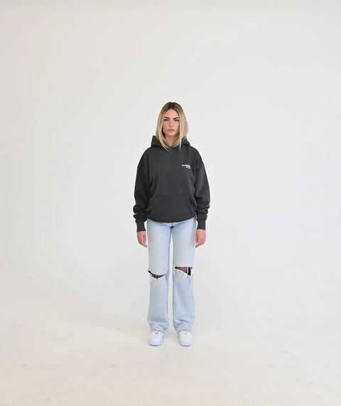 "Studio" Oversize Hoodie - Washed Black ELVEM