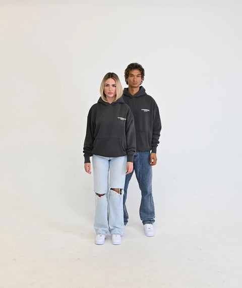 "Studio" Oversize Hoodie - Washed Black ELVEM
