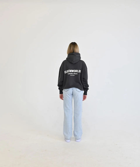 "Studio" Oversize Hoodie - Washed Black ELVEM