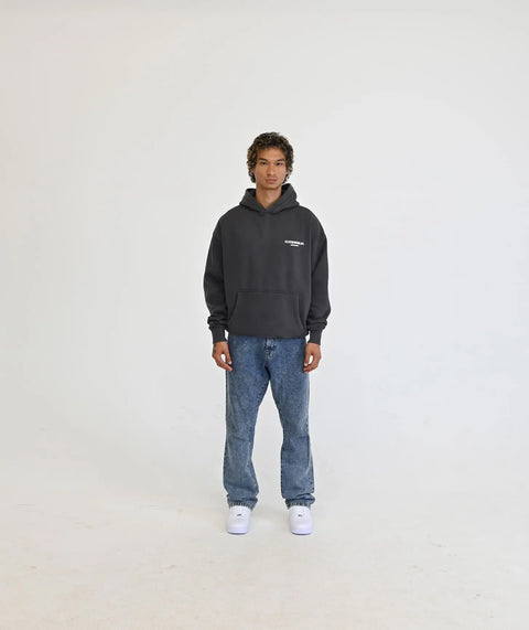 "Studio" Oversize Hoodie - Washed Black ELVEM