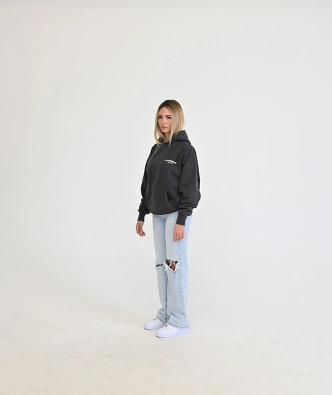"Studio" Oversize Hoodie - Washed Black ELVEM